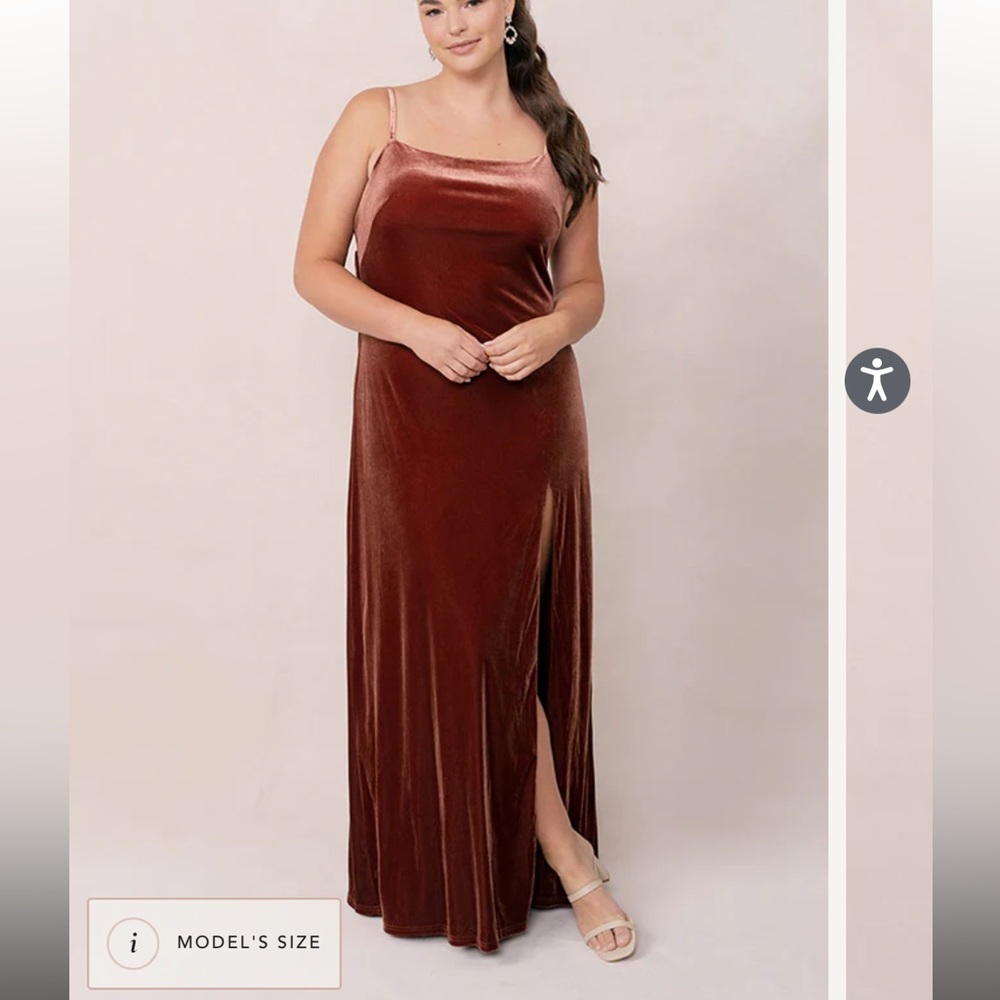 Revelry Terracotta Steph Velvet Dress